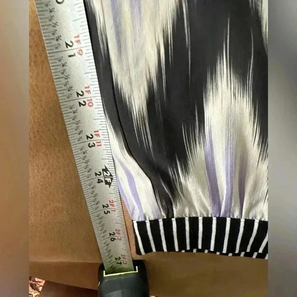 CALYPSO BY ST BARTH LIGHTWEIGHT SILK BLEND IKAT DRAWSTRING COVERUP JOGGERS SMALL - Picture 4 of 12